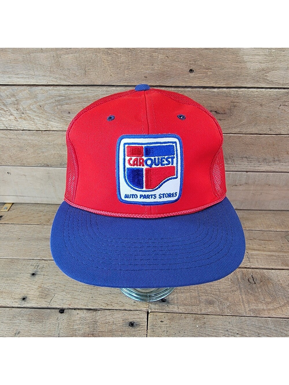 Carquest Car Quest Auto parts Store Red White Blue Roper Truckler Hat
